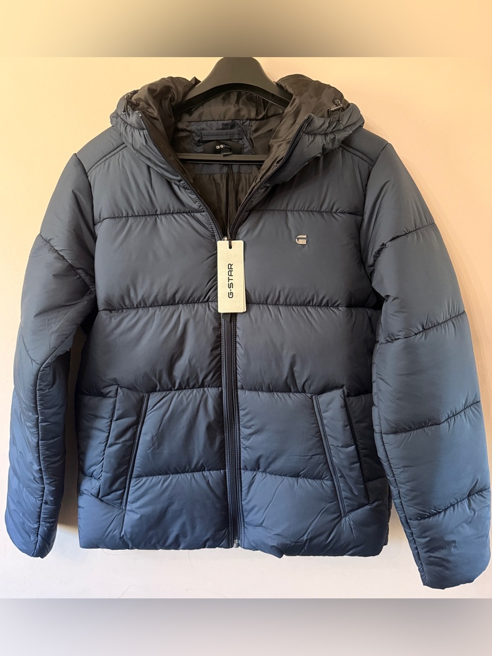 G-Star Men's Navy Hooded Puffer Jacket(brand new)